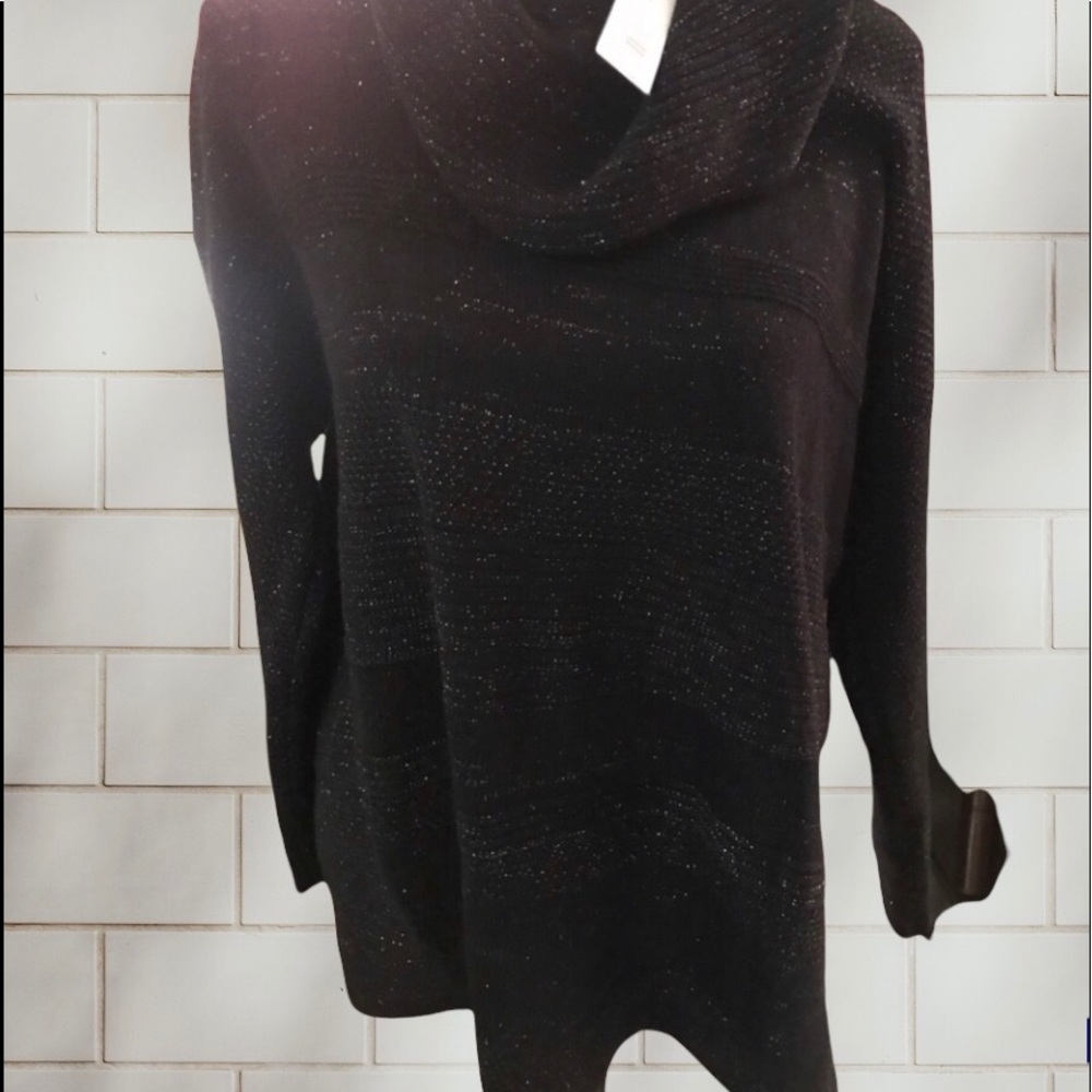 Westbound BLACK cowl neck sweater 1X